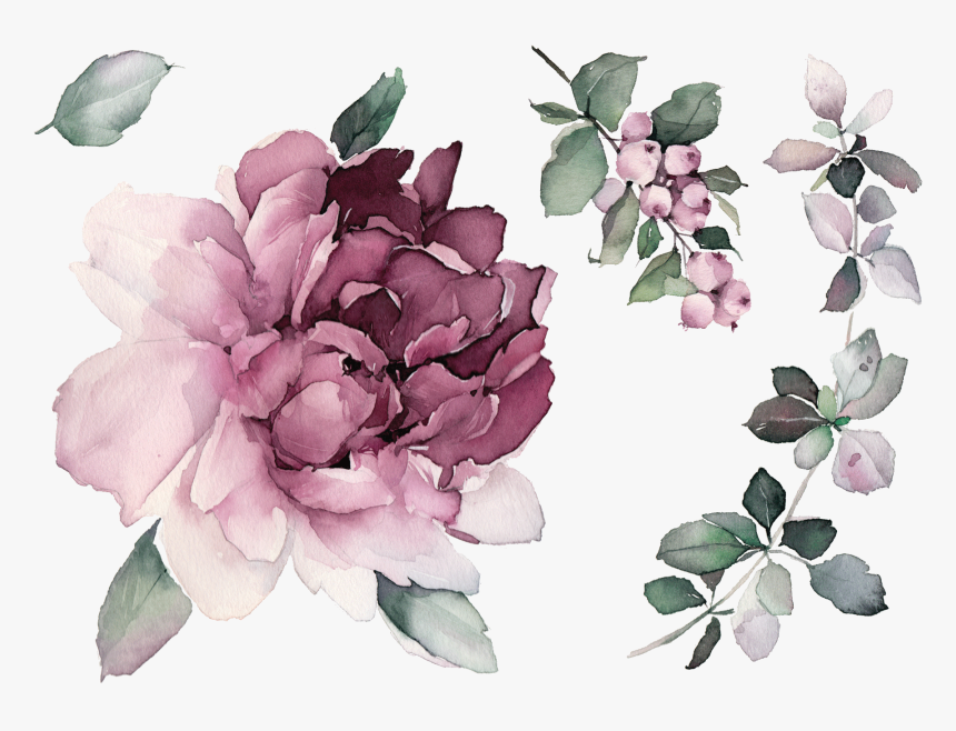 Временная Тату Розкошный Пион - Peony Purple Png, Transparent Png, Free Download