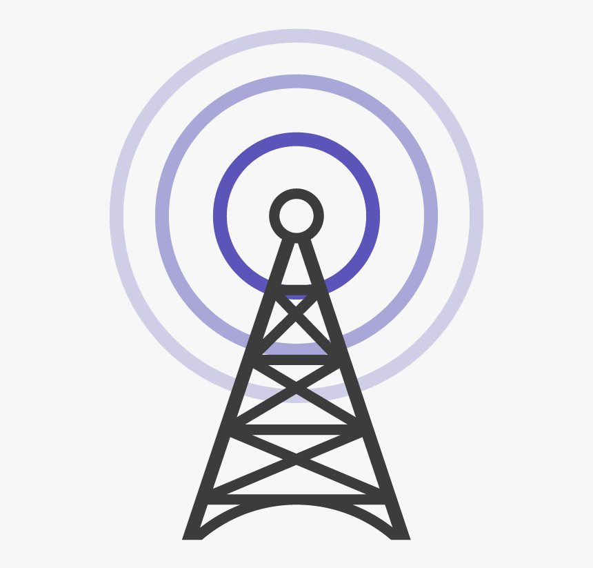 A Graphic Of A Mobile Data Transmitter Tower - Torre De Celular Em Desenho, HD Png Download, Free Download