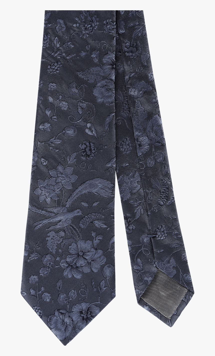 Grey Floral-print Silk Tie Ss19 Collection, Pal Zileri - Pattern, HD Png Download, Free Download