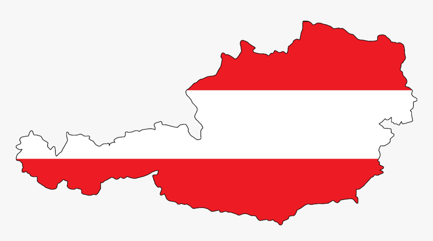 Austria Map Flag, HD Png Download, Free Download