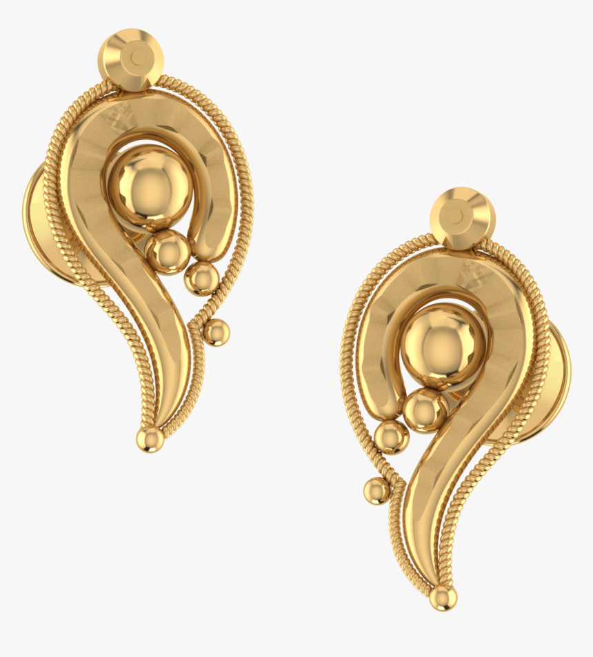 Png Gold Earrings Stud, Transparent Png, Free Download