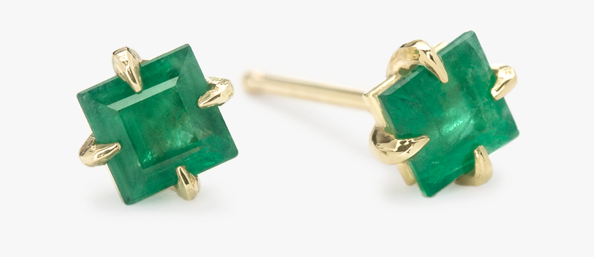 Ila Primary Princess Emerald Stud - Earrings, HD Png Download, Free Download