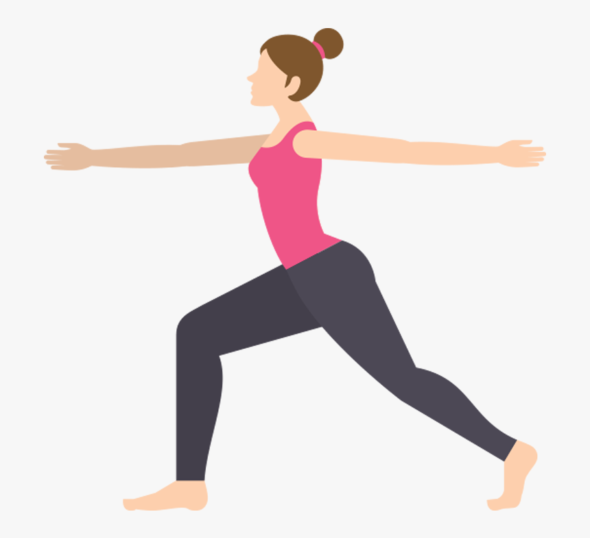 Warrior 2 Pose Ii - Yoga Sticker, HD Png Download - kindpng