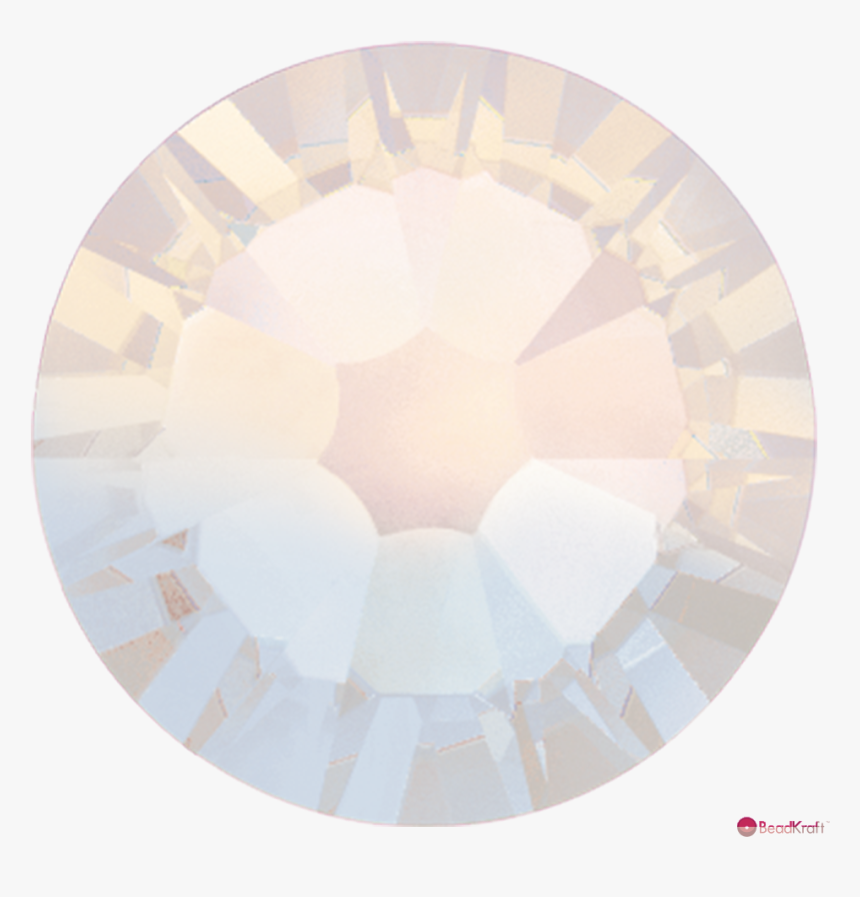 White Opal-swarovski 2058 Xilion Flatback Rhinestones - Circle, HD Png Download, Free Download