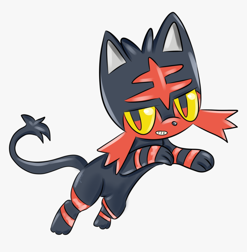 Pokemon Sun And Moon - Sun And Moon Pokemon Litten, HD Png Download, Free Download