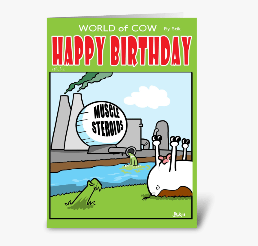 Grass Steroids Birthday Card Greeting Card - Steroids Birthday Card, HD Png Download, Free Download