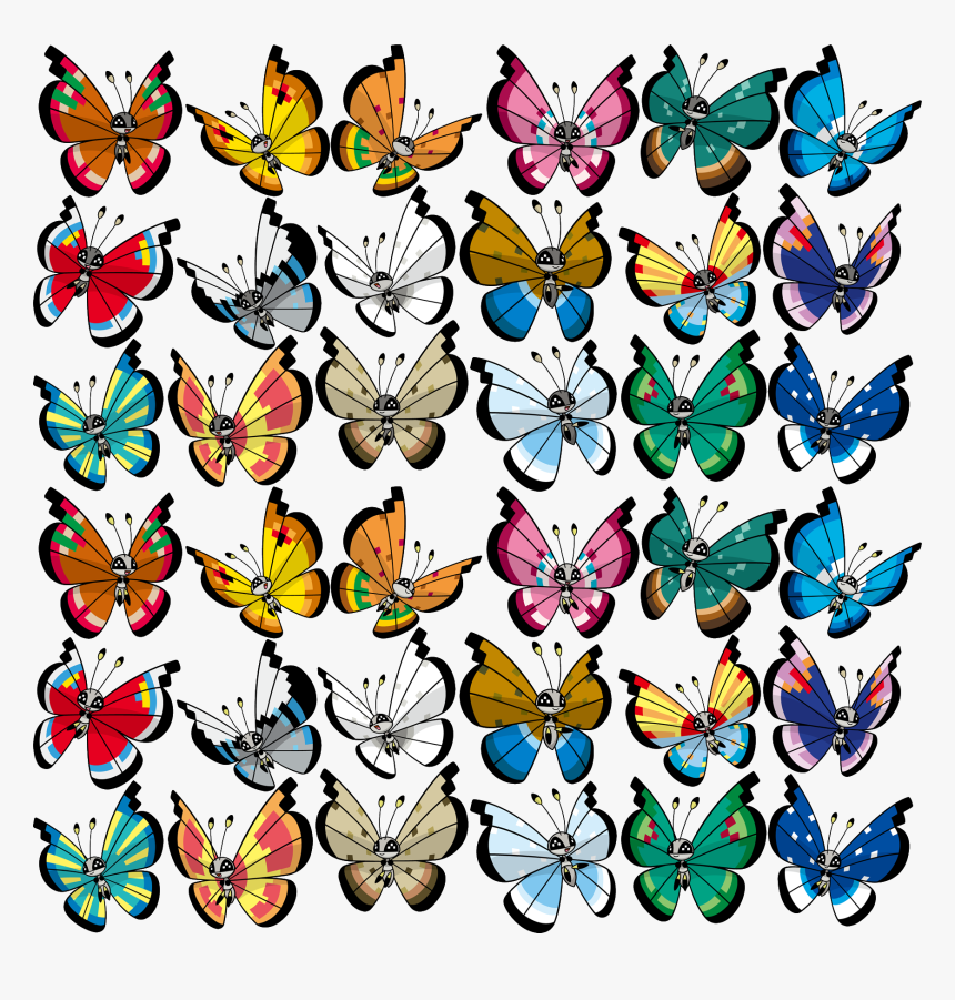 Vivillon Shiny Patterns, HD Png Download, Free Download