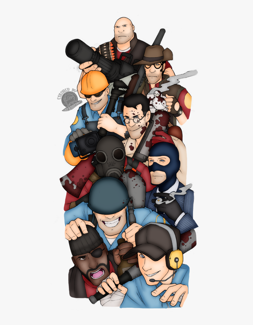 Team Fortress 2 Team Up - Cartoon, HD Png Download, Free Download