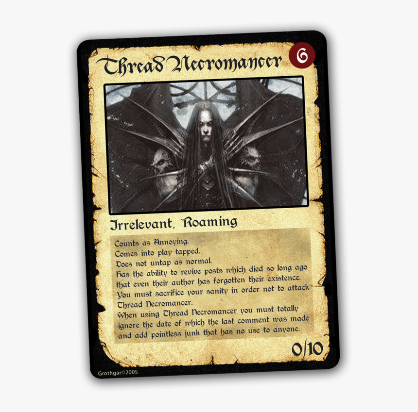 3rrelevant, Roaming Counts As Annoying - Thread Necromancer, HD Png Download, Free Download