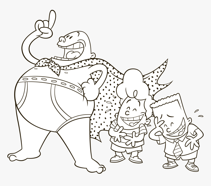 Captain Underpants Coloring Games, HD Png Download, Free Download