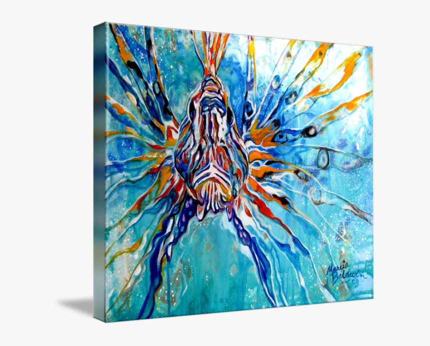 Painting Of A Lion Fish, HD Png Download, Free Download