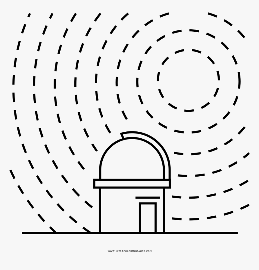 La Silla Observatory Coloring Page - Illustration, HD Png Download, Free Download