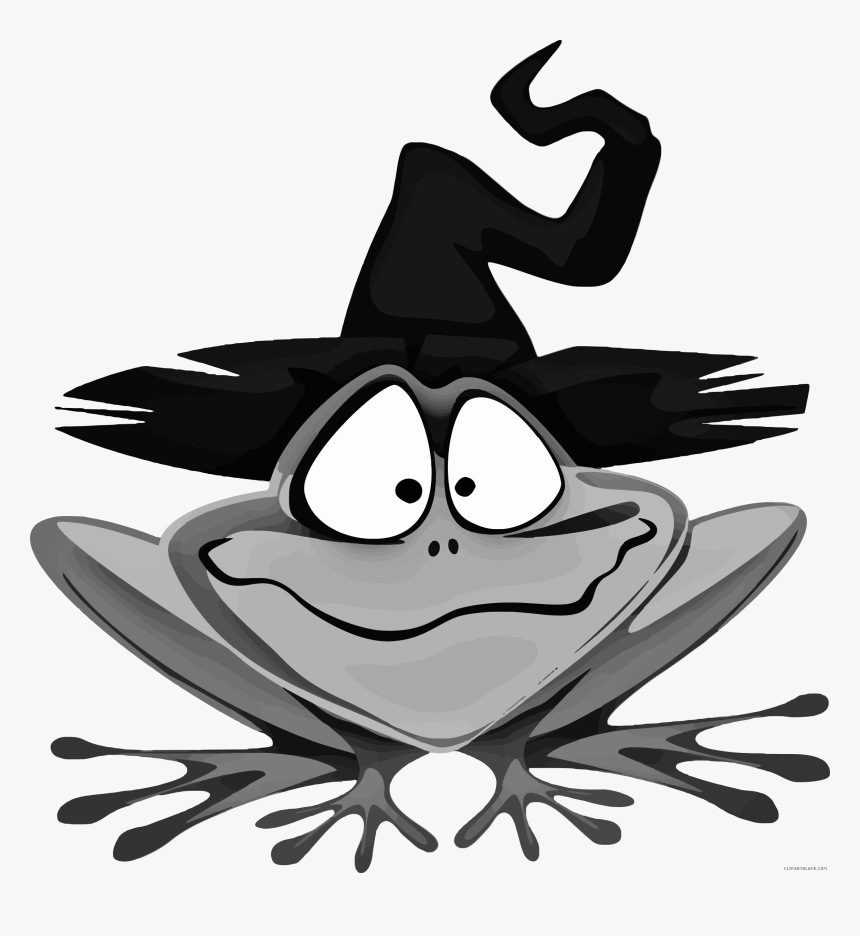 Grayscale Page Of Clipartblack - Frog Halloween, HD Png Download, Free Download