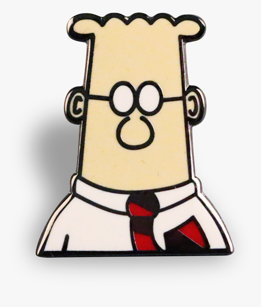 An Enamel Pin Featuring Dilbert, A Character Created - Dilbert Cartoon, HD Png Download, Free Download