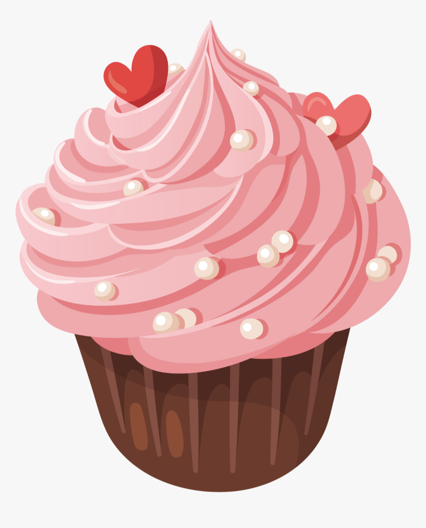 #mq #pink #cupcake #dessert - Cupcake, HD Png Download, Free Download