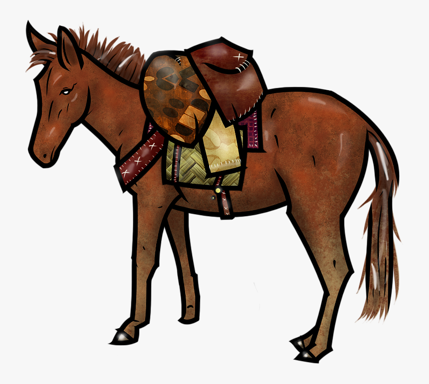 Pack Horse Cartoon, HD Png Download, Free Download