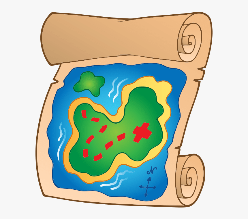 #treasure #map #pirate #pirates #cartoon - Illustration, HD Png Download, Free Download