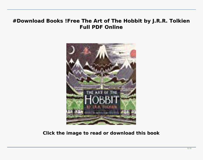 Jrr Tolkien A Hobbit Művészete, HD Png Download, Free Download