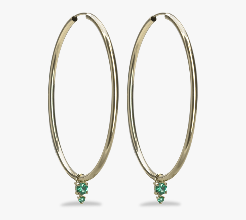 Ila Dawson Emerald Hoop Earrings - Earrings, HD Png Download, Free Download