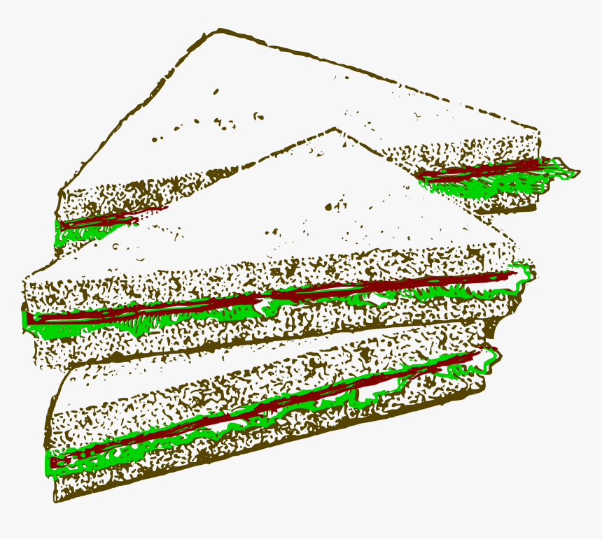 Three Sandwiches - 3 Sandwiches Clipart, HD Png Download, Free Download
