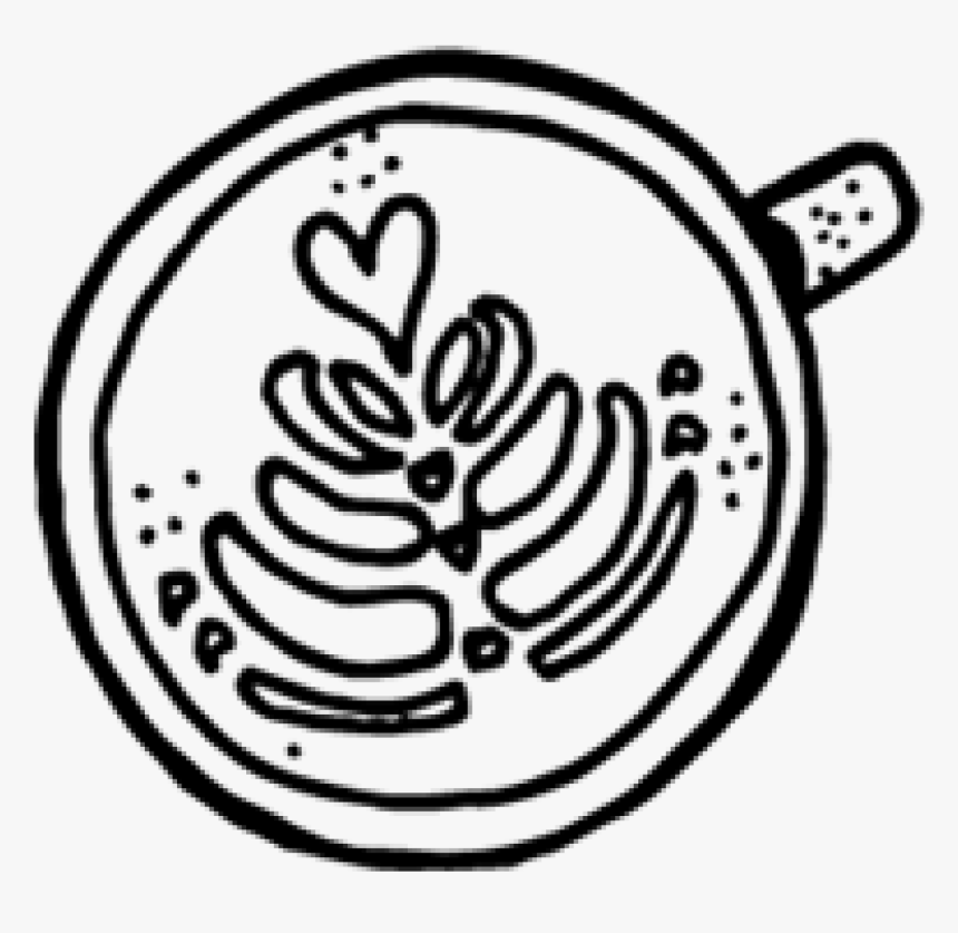 Graphic Image Of A Design In A Hot Coffee - Line Art, HD Png Download, Free Download