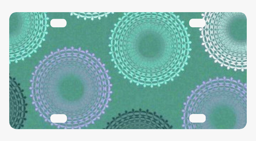 Teal Sea Foam Green Lace Doily Classic License Plate - Circle, HD Png Download, Free Download