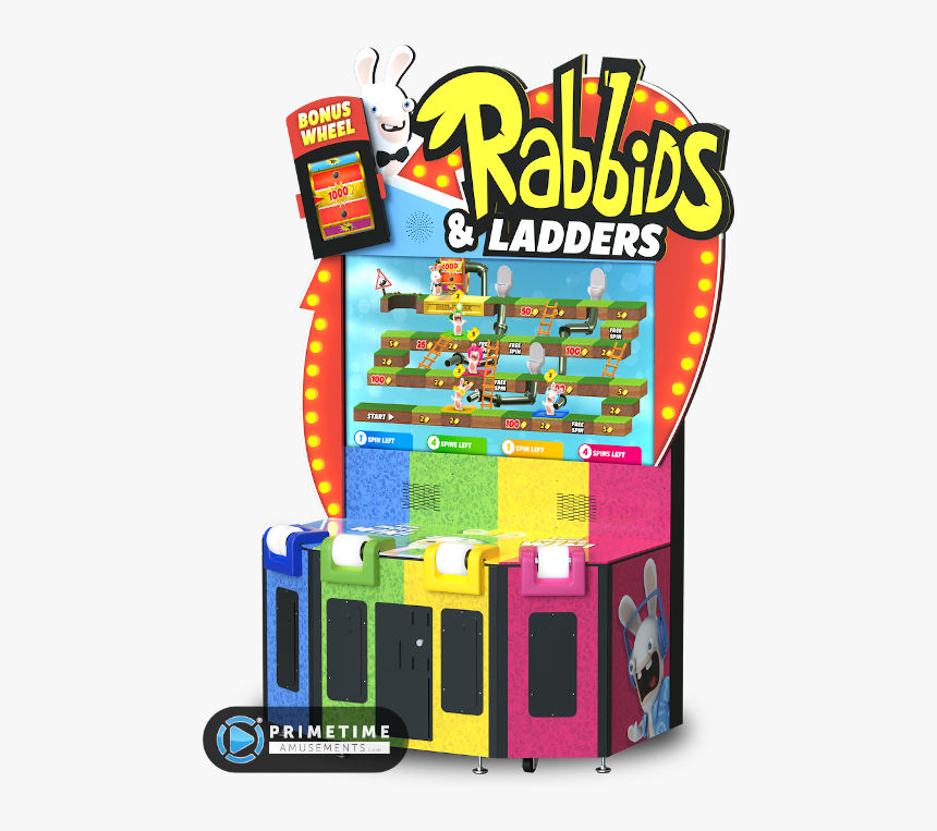 Rabbids & Ladders Videp Redemption Arcade Game By Adrenaline - Adrenaline Amusement Rabbids Ladders, HD Png Download, Free Download