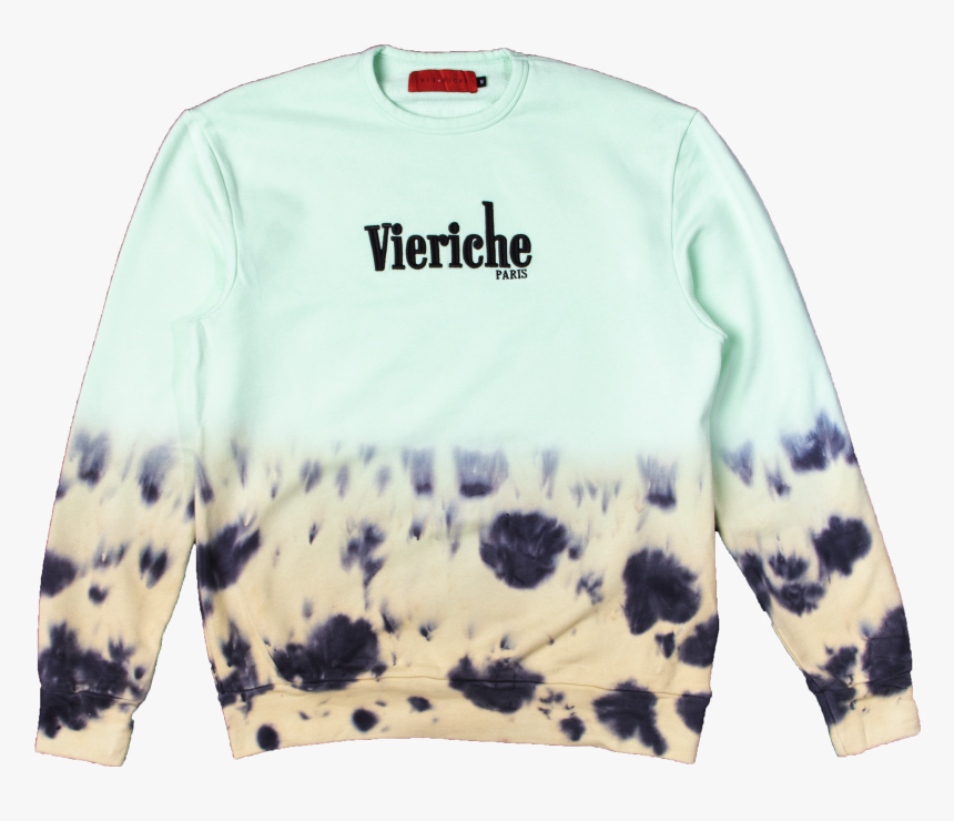 Mint Dip Dye Crew Neck - Long-sleeved T-shirt, HD Png Download, Free Download