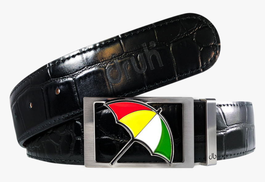 Arnold Palmer Crocodile Leather Belt In Black - Druh Belt, HD Png Download, Free Download