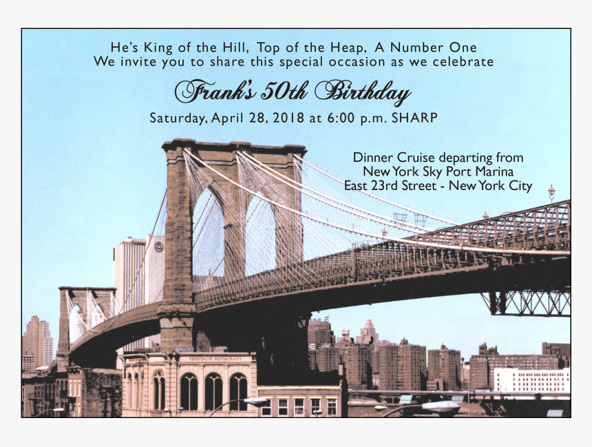 New York Theme Invitation - New York Themed Gala Invitation, HD Png Download, Free Download