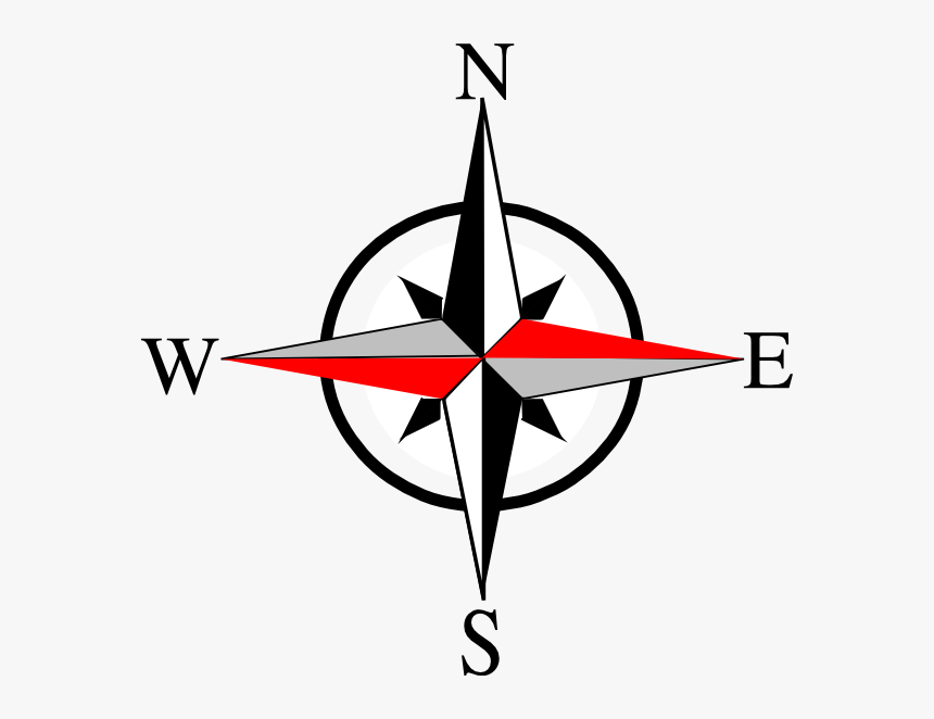 East West Compass Ten Clip Art Vector Online Royalty - North East South West Clipart, HD Png Download, Free Download
