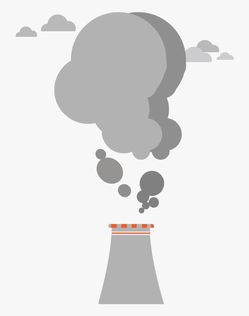 Gray Smokestack Coal Fossil Fuels - Illustration, HD Png Download, Free Download