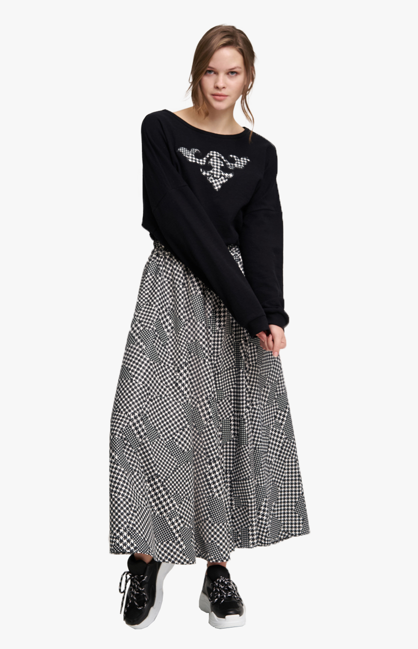 Crowbar Patterned Satin Skirt - Skirt, HD Png Download, Free Download