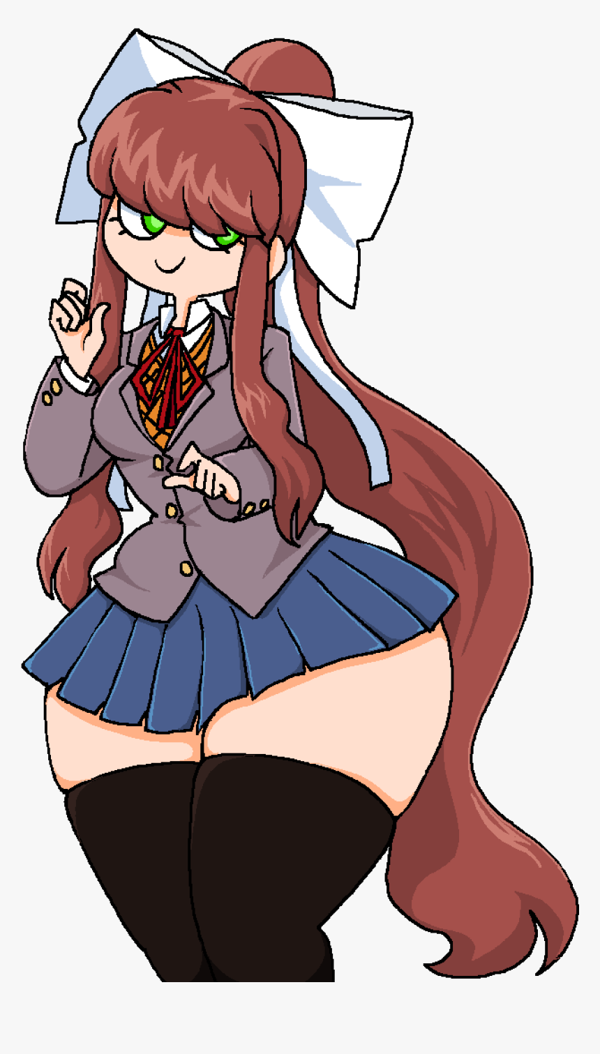 Monika - Doki Doki Monika Thicc, HD Png Download, Free Download