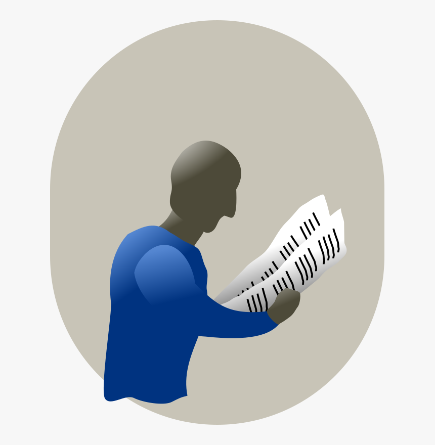 Blue Person Reading - صور اشخاص يقرؤون الجرائد, HD Png Download, Free Download