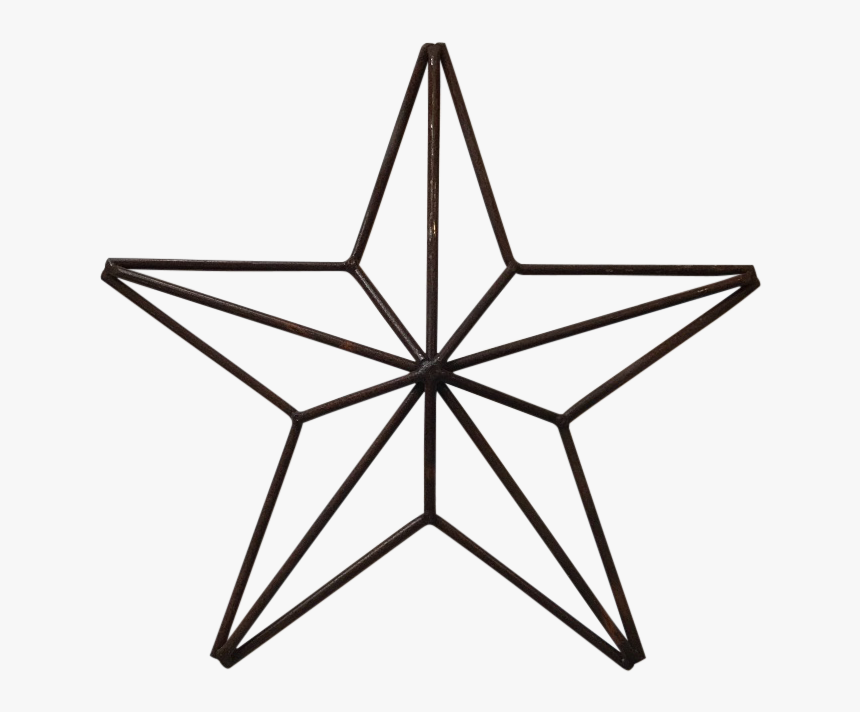 Rusty Metal Outline 3d Barn Star Indoor Outdoor Garden - El Paso Star Clipart Png, Transparent Png, Free Download