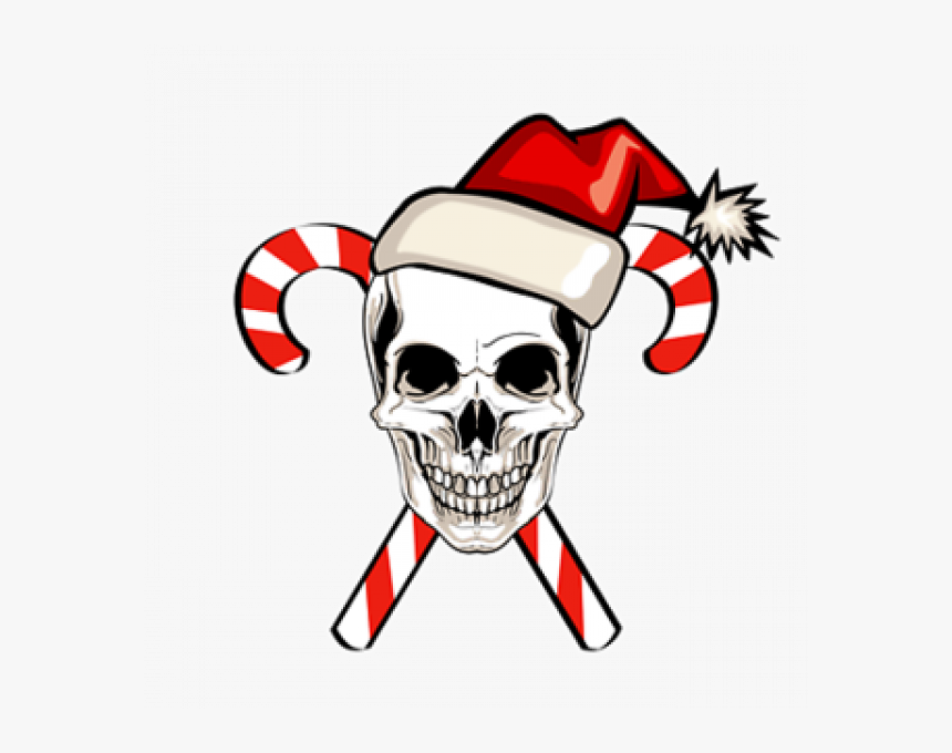 Skull With Candy Canes, HD Png Download, Free Download