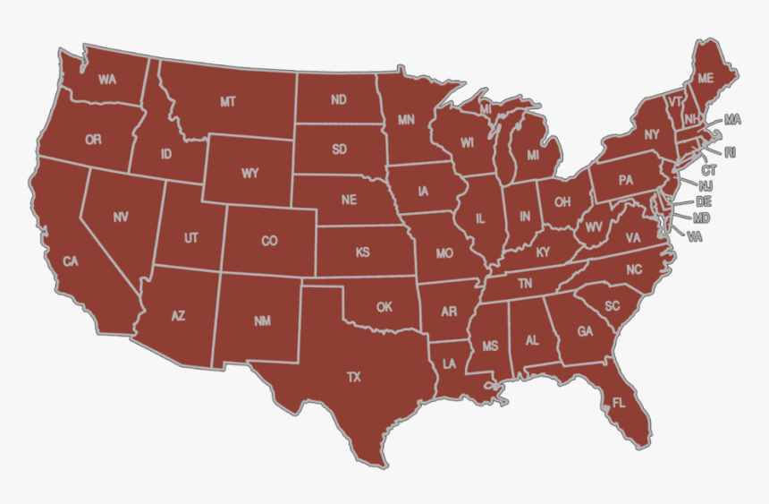 Map-border - Language Regions Of Us, HD Png Download, Free Download