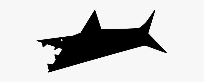 Shark Silhouette Cartoon Art - Clip Art, HD Png Download, Free Download