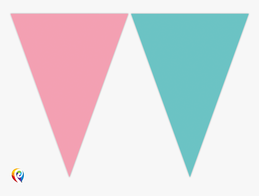 Transparent Birthday Flags Png - Pink And Blue Flags, Png Download, Free Download