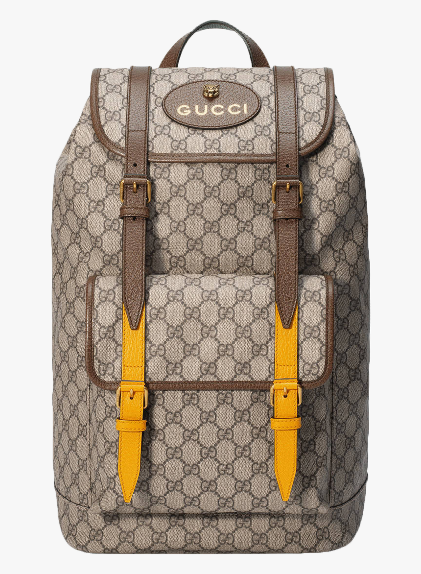 Gucci Soft Gg Supreme Backpack Monogram Gg Feline Head - Soft Gg Supreme Backpack Fake, HD Png Download, Free Download