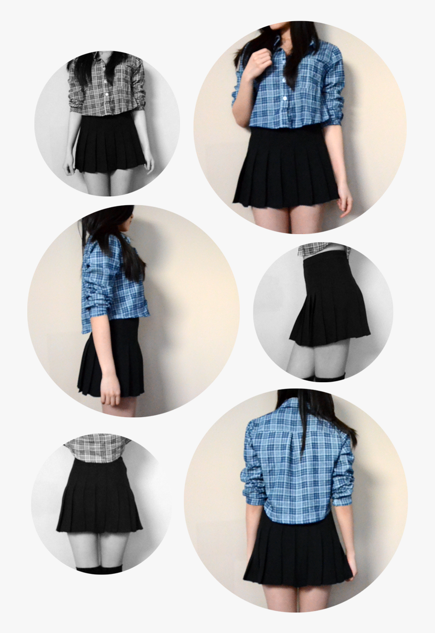Front, Back, And Side Views Of The Pleated High-waist, HD Png Download, Free Download