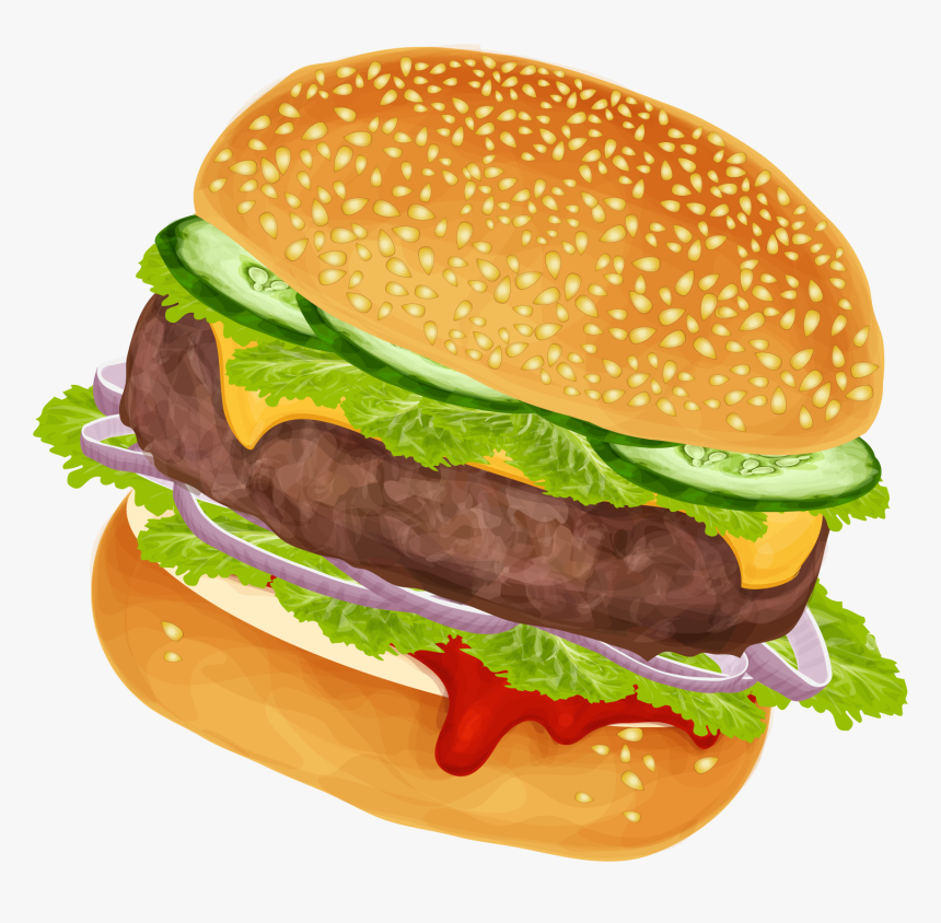 Burger Fries Png - Hamburguesas Y Cono De Papas, Transparent Png, Free Download