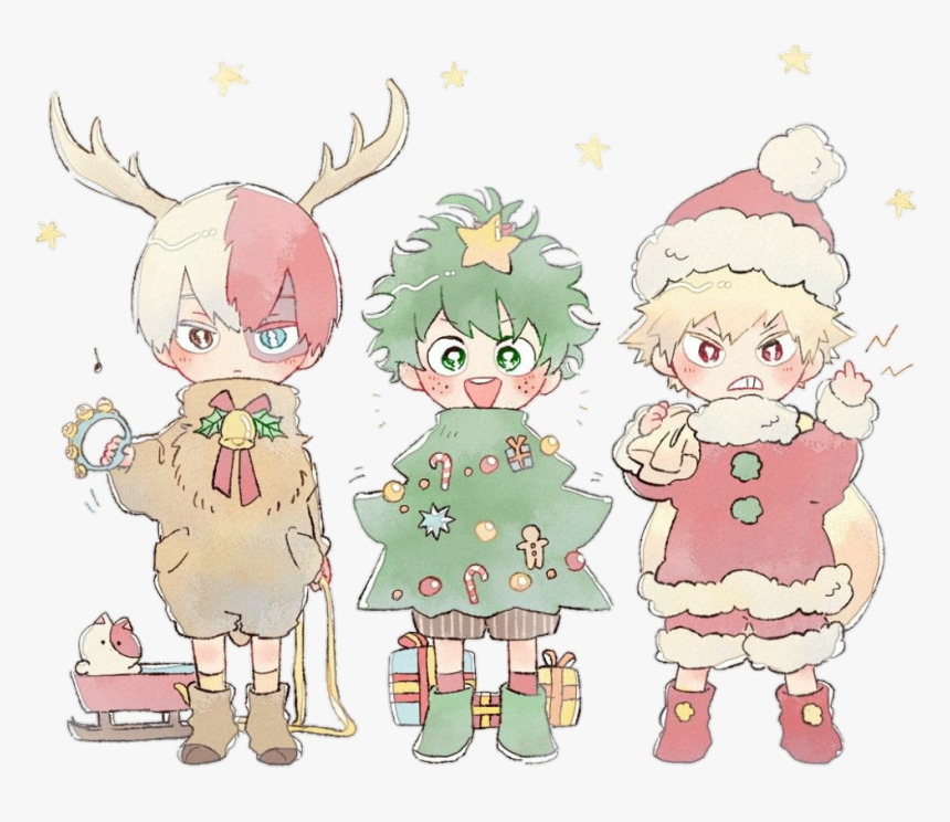 #bokunoheroacademia #midoriya #todoroki #bakugou - My Hero Academia Christmas Todoroki, HD Png Download, Free Download