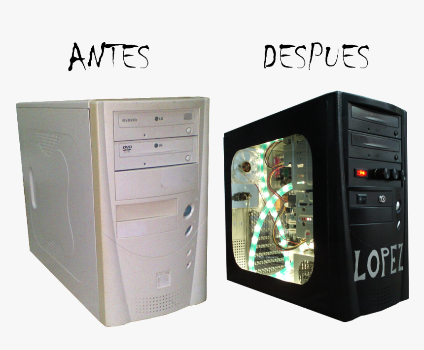 Ejemplo De Pc Modding - Cpu Antes Y Despues, HD Png Download, Free Download