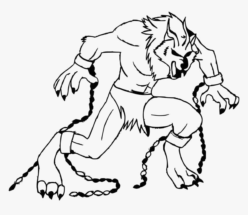 Werewolf Cliparts - Werewolf Clipart Black And White, HD Png Download, Free Download
