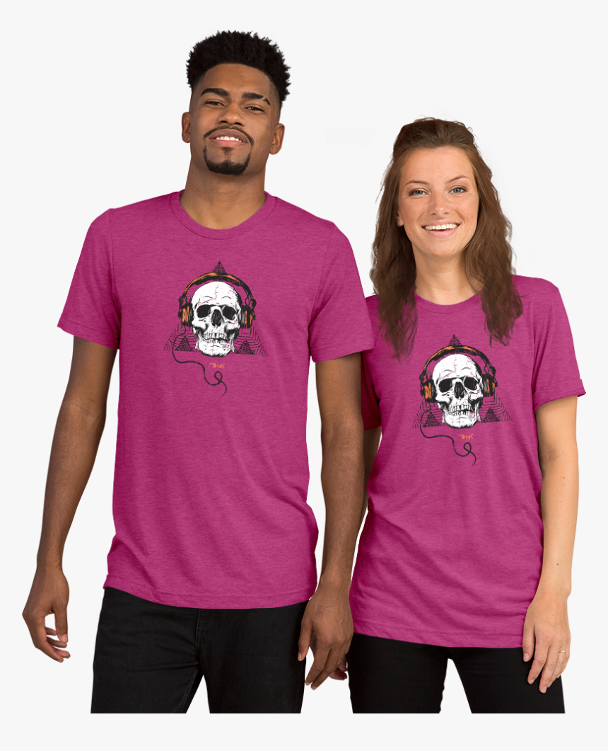 Think Skull Headphones Short Sleeve T-shirt - Gospel Couple Shirt, HD Png Download, Free Download