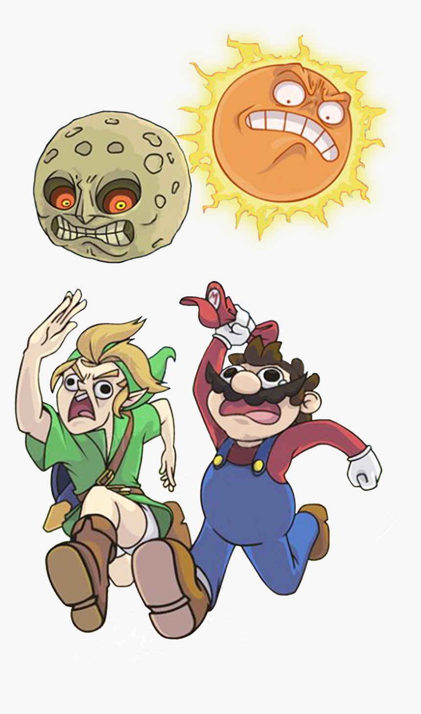 Mario And Link Sun And Moon, HD Png Download, Free Download