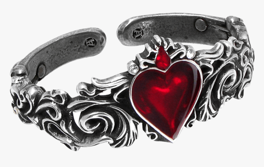 Alchemy Gothic Claddagh By Night Bracelet Bracelets - Gothic Bracelet, HD Png Download, Free Download