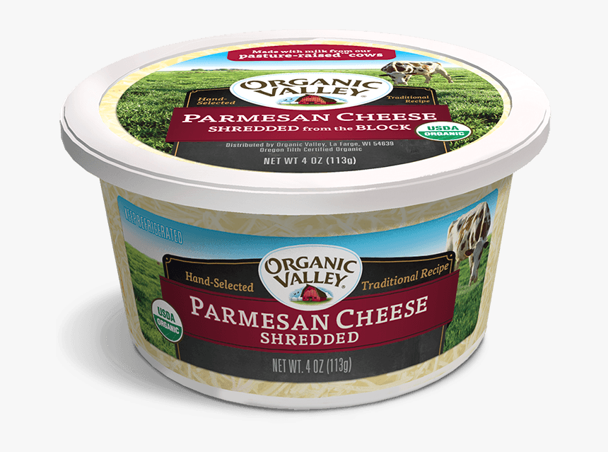 Organic Shredded Parmesan Cheese Main Image - Organic Valley Parmesan Cheese, HD Png Download, Free Download